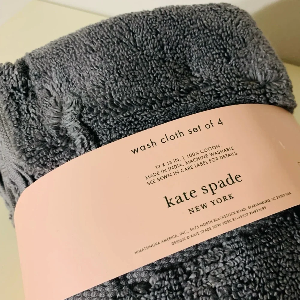Kate Spade wash cloths, NWT